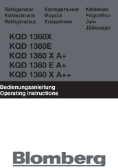 Blomberg KQD 1360 E A+ Notice D'utilisation