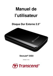 Transcend StoreJet 25D2 Manuel De L'utilisateur