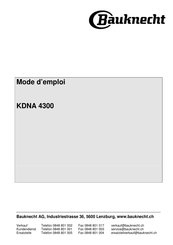 Bauknecht KDNA 4300 Mode D'emploi