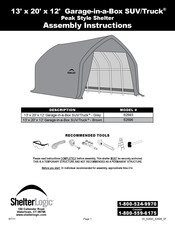 ShelterLogic Garage-in-a-Box SUV/Truck 62693 Instructions D'assemblage