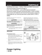Eaton Cooper Lighting PORTFOLIO C8042 Instructions D'installation