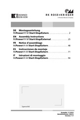 RK Rose+Krieger RKPowerlift M Start-Stop/External Notice D'assemblage