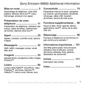 Sony Ericsson W800i Mode D'emploi