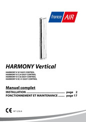 France Air HARMONY V E 36 EASY CONTROL Manuel