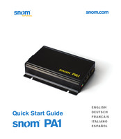 Snom PA1 Guide De Démarrage Rapide