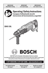 Bosch GBH2-28L Consignes D'utilisation/De Sécurité