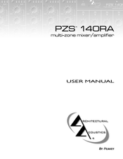 Peavey Architectural Acoustics PZS 140RA Mode D'emploi