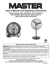 Master MAC-24-DDF-B Manuel De L'utilisateur Et Instructions D'utilisation