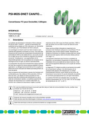 Phoenix Contact PSI-MOS-DNET CAN/FO Serie Mode D'emploi