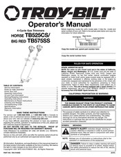 Troy-Bilt TB525CS Manuel De L'utilisateur