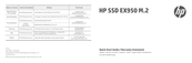 HP EX950 M.2 Guide De Démarrage Rapide