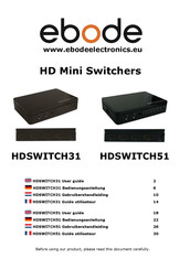 Ebode HDSWITCH31 Guide Utilisateur