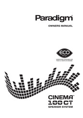 Paradigm CINEMA 100 CT Manuel Du Propriétaire