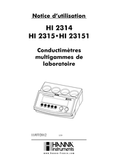 Hanna Instruments HI 2314 Notice D'utilisation