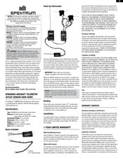 Spektrum SPMA9584 Manuel D'utilisation