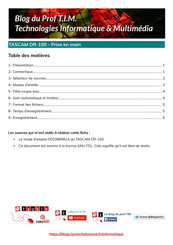 Tascam TEAC PROFESSIONAL DR-100 Mode D'emploi