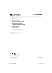 EINHELL GE-SP 3546 RB Instructions D'origine