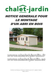Chalet-Jardin 15-701007 Instructions De Montage