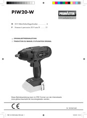 PrimAster WU5451660 Traduction Du Manuel D'utilisation Original