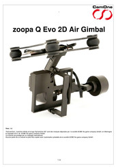 CamOne zoopa Q Evo 2D Air Gimbal Mode D'emploi