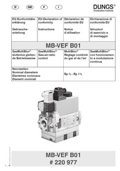 Dungs GasMultiBloc MB-VEF 412 B01 Notice D'utilisation