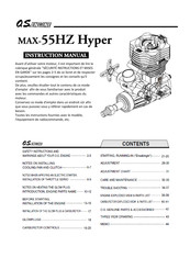 O.S. engines MAX-55HZ Hyper Manuel D'instructions