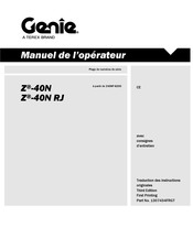 Terex Genie Z-40N Manuel De L'opérateur