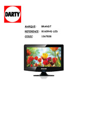 Brandt B1609HD LED Manuel D'utilisation