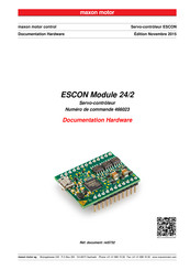 Maxon Motor ESCON Module 24/2 Mode D'emploi