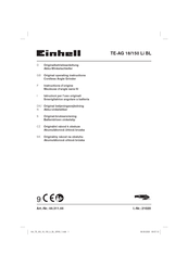 EINHELL TE-AG 18/150 Li BL Instructions D'origine
