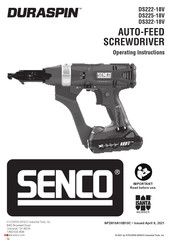 Senco DURASPIN DS225-18V Guide D'utilisation