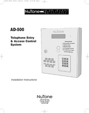 NuTone AD-500 Directives D'installation