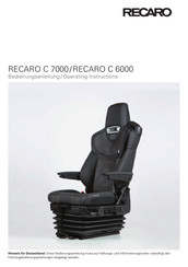 Recaro C 7000 Instructions D'utilisation