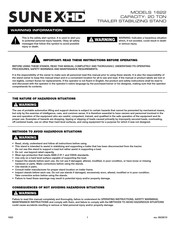 Sunex HD 1622 Mode D'emploi