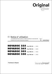 Pottinger NOVADISC 225 Notice D'utilisation