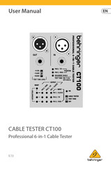 Behringer CT100 Manuel De L'utilisateur