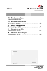 RK Rose+Krieger SLZ 63 TR P PL Notice D'assemblage