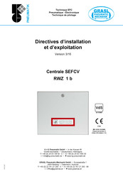 K + G Pneumatik Centrale SEFCV RWZ 1 b Directives D'installation Et D'exploitation