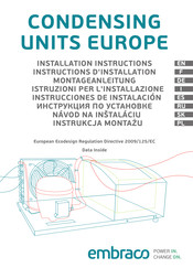 Embraco UDNT6217Z Instructions D'installation