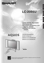 Sharp AQUOS LC-20B6U Mode D'emploi