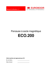 Euroboor ECO.200 Manuel D'utilisateur