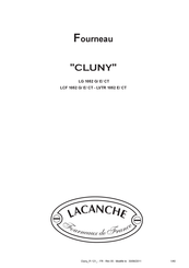 Lacanche CLUNY LCF 1052 E Mode D'emploi