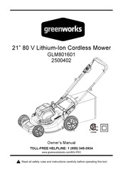 GreenWorks 2500402 Guide D'utilisation
