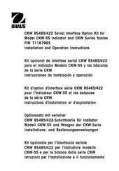 OHAUS 71167965 Instructions D'installation Et D'exploitation