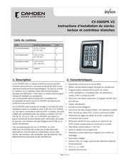 CAMDEN inVISION CV-550SPK V2 Instructions D'installation