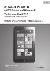 TOUCHLET XWi.8 Mode D'emploi