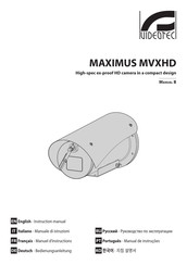 Videotec MAXIMUS MVXHD Manuel D'instructions