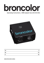 Broncolor 64.010.00 Mode D'emploi