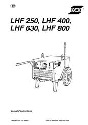 ESAB LHF 400 Manuel D'instructions
