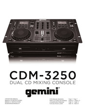 Gemini CDM-3250 Manuel D'instructions